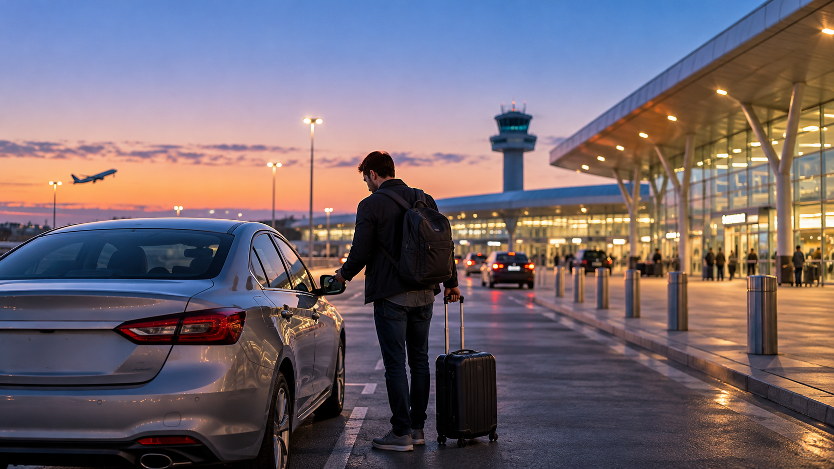returnarea mașinii închiriate la aeroport